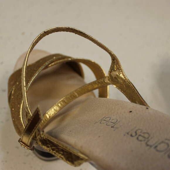 Gold Sparkle Platform Stiletto Stripper Heels Size 11 - Picture 14 of 16